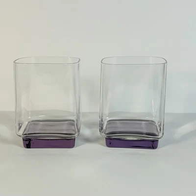 Óculos Luigi Bormioli Van Gogh ametista roxo quadrado duplo antiquado - Imagem 1 de 4