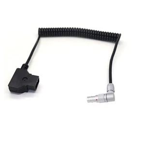 Zacuto Kameleon EVF Coiled Power Cable D-tap to 0B 4 Pin Right Angle Rotatable - Picture 1 of 3