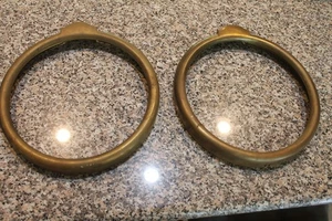 1930 1931 1932 Packard Super 8, DeLuxe 8 Headlight Bezels Nice original pair - Picture 1 of 4