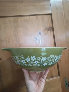 Vintage Pyrex 444 (4qt) Spring Blossom Crazy Daisy Rührschüssel - Bild 1 von 7