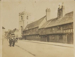 1890s Photo Guild Chapel And Grammar School Alms Houses Stratford on avon - Picture 1 of 7