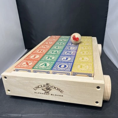 Uncle Goose Classic ABC Blocks with Wagon - Made in The USA - Image 1 of 4