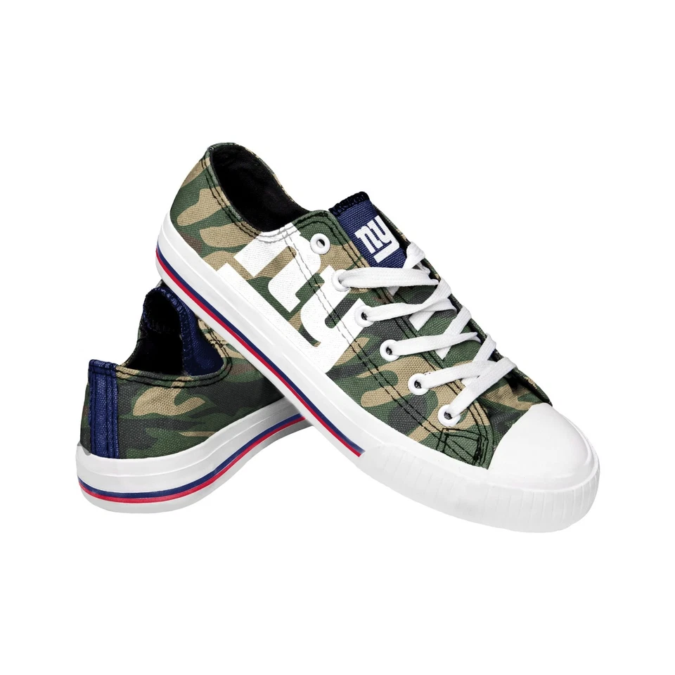 FOCO NFL Nueva York Para mujeres Zapatos de Lona de Parte Baja Camuflaje Tenis Talla 10 XL Foto 1 de 4