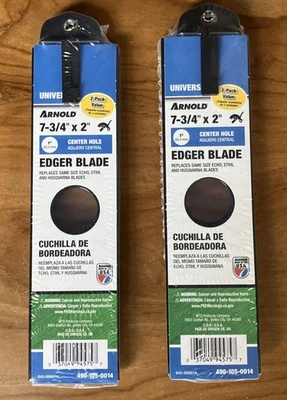 (4 hojas de borde) Arnold 2” x 7,75” x 1” agujero se adapta a Husqvarna, Echo, Stihl, Foto 1 de 4