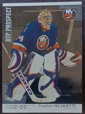 2002 - 2003 ITG Between The Pipes Stephen Valiquette Islanders /100 #107 Hockey - Image 1 of 2