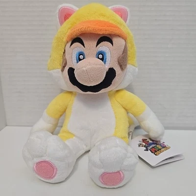 Nintendo Super Mario 3D World Mario en traje de gato amarillo 10" peluche 2014 nuevo con etiquetas Foto 1 de 4