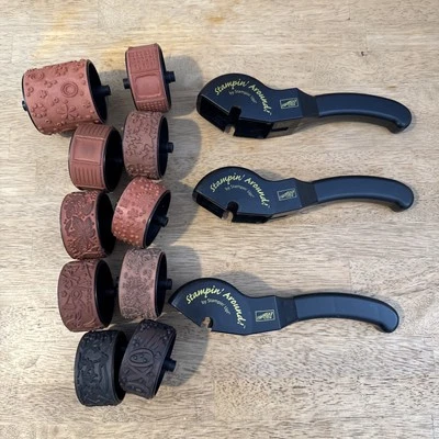 Lote de 10 ruedas y 3 asas estuche con mango alrededor de estampación RUEDAS Foto 1 de 4