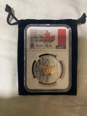 RELOJ 2025 A PRUEBA INVERSA PLATA ROSA PULSANTE ARCE DORADO NGC PF70 FDOI firmado Foto 1 de 2