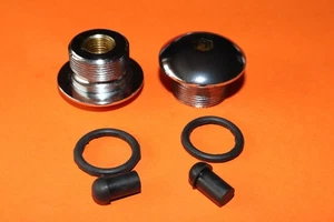 02-2251 01-4355 02-2216 AJS MATCHLESS CHROME FORK TOP NUTS 1 1/16" TUBES - Picture 1 of 1