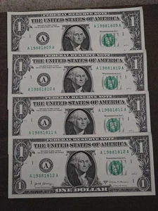 Lot of 4 2017A birthday notes A1988-18-09A to A1988-18-12A circulated ungraded - Picture 1 of 3