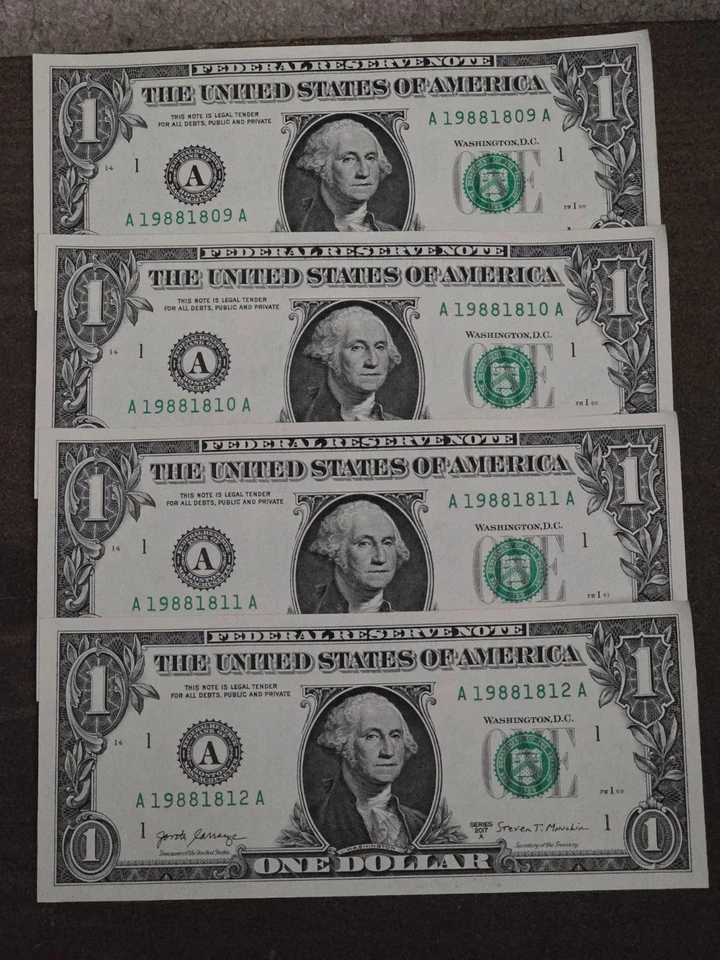 Lot of 4 2017A birthday notes A1988-18-09A to A1988-18-12A circulated ungraded - Image 1 of 3
