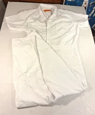 Mono Blanco Manga Corta Mono Cintura Elástica Bolsillo Rojo Gorra Talla L Foto 1 de 4