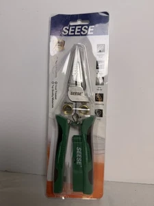 SEESE 8 in 1 Elektriker Zange Edelstahl mit Elektroponde grün - Bild 1 von 2
