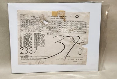 Hoja de construcción original vintage del fabricante Volkswagen Foto 1 de 4