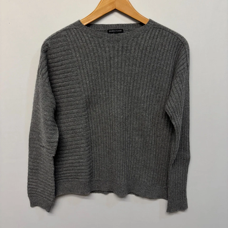 Suéter Pullover Eileen Fisher Mujer 100% Cachemira Talla SP Pequeño Pequeño C056-18 Foto 1 de 4