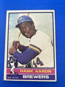 1976 Topps Set-Break #550 Hank Aaron VG-VGEX (crease) *GMCARDS* - Picture 1 of 4