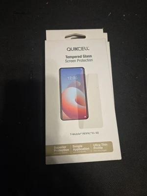 Protector Pantalla Cristal Templado Quikcell T-Mobile Revvl V+ 5g NUEVO, Lote De 5 Foto 1 de 4