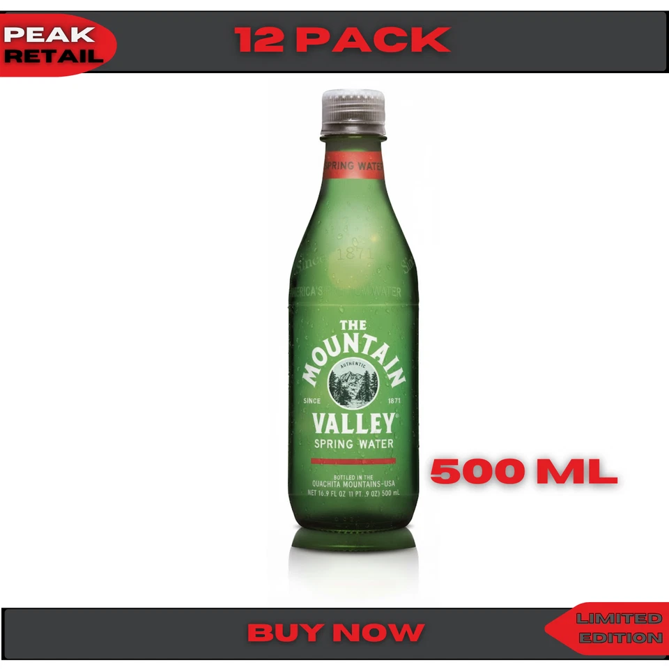 Mountain Valley Spring Water 0.5L Bottles 12 Pack Natural Premium PET Unflavored - Image 1 of 1
