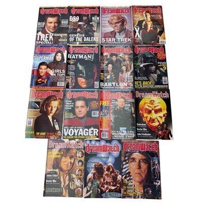 Dreamwatch The Magazine of SF Fantasy Lot of 15 Sci Fi TV Show Star Trek X-Files - Image 1 of 4