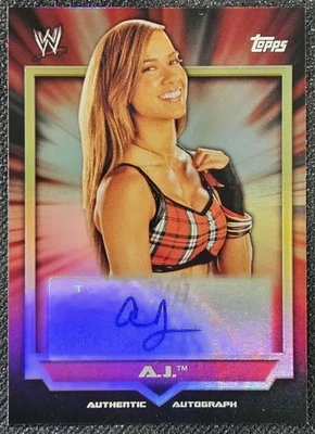 A.J. AJ Lee 2011 Topps WWE Classic Authentic Auto Card Rookie - Image 1 of 2