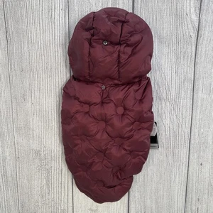 Silver Paw Dog Coat LARGE Burgundy Puffer Jacket Vest Quilted Insulated Hooded - Picture 1 of 14