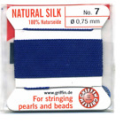 NAVY SILK STRING THREAD 0.75mm STRINGING PEARLS & BEADS GRIFFIN SIZE 7 - FT547