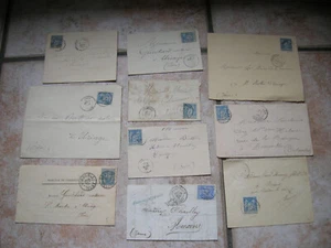 FRANCE LOT DE 10 LETTRES TYPE SAGE (E316) - Picture 1 of 2