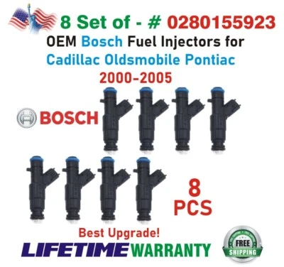 Inyectores de combustible Bosch x8 mejor actualización OEM para Cadillac y Oldsmobile V8 2000-2005 Foto 1 de 4