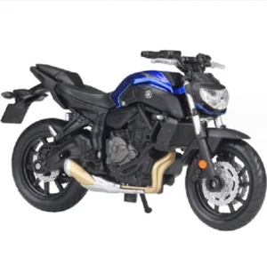 MAISTO 1:18 2018 Yamaha MT-07 MOTORCYCLE BIKE MODEL TOY NEW IN BOX Blue UK - Picture 1 of 5