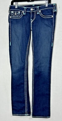 True Religion Jeans 29x32 Billy Super T Brights BLUE  WJC572BB2 Lonestar Y2K - Image 1 of 4