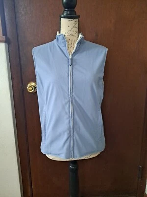 IZOD Reversible Women's Vest Light Blue  & Cream Sz S - Image 1 of 4