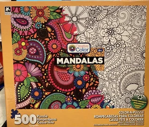 Kamin International Creative Color Mandalas Color Puzzle 500 PCS Floral Design - Picture 1 of 3