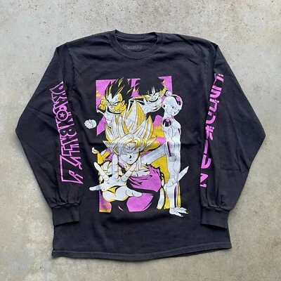 Camiseta Dragon Ball Z Freezer Manga Larga Spellout Negra Para Hombre Pequeña Regular Foto 1 de 4