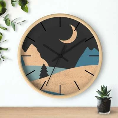 Wall Clock, Clocks, Rustic Desert, Nursery Decor, Wooden Clock, Midwest - Image 1 of 3