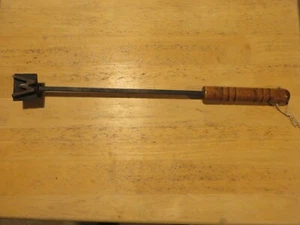 Antique Hand Forged Iron Cattle Branding Letters "M W R" Wooden Handle  - Picture 1 of 5