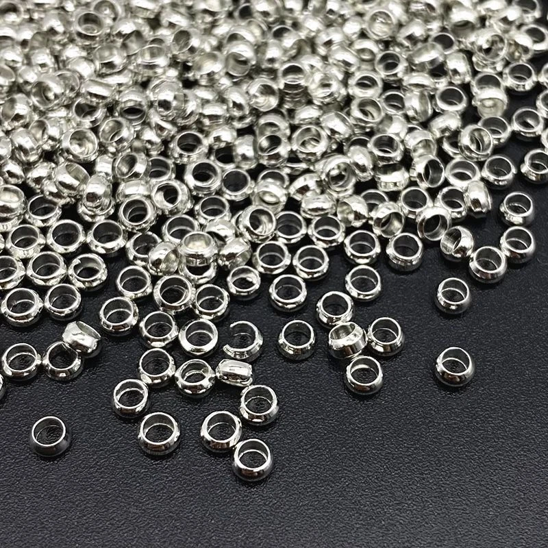 Cuentas espaciadoras tapón de cuentas extremo prensado bola hágalo usted mismo accesorios para hacer joyas hallazgos Foto 1 de 4