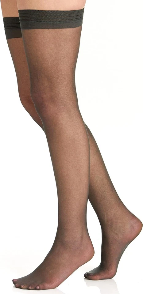 Berkshire Thigh Invisible Toe Fantasy Black Off Stocking Style 1590 Size C D