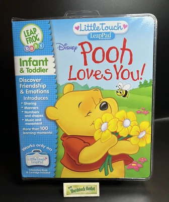 NEW Leap Frog BABY and Toddler Little Touch Leap Pad Book Disney Pooh Loves You! - Image 1 of 3