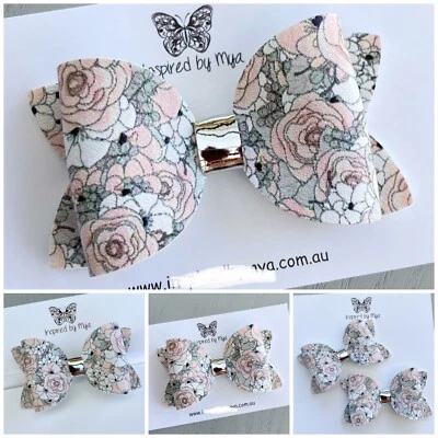 Small Hair Clip Girls Bow OR Baby Headband Australian Handmade Hair Accessory - image 1 of 4