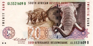 South Africa 20 Rand ND(1993) XF Banknote P-124a Prefix GL Stals Sig. - Picture 1 of 2