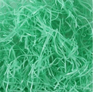 Cesto tessuto triturato morbido riciclabile ecologico VERDE confezione regalo riempitivo festivo - Foto 1 di 7