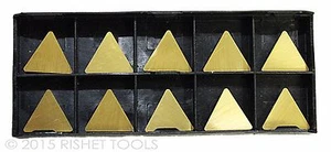 RISHET TOOLS TPG 322 C2 Multi Layer TiN Coated Carbide Inserts -10 pack - Picture 1 of 2