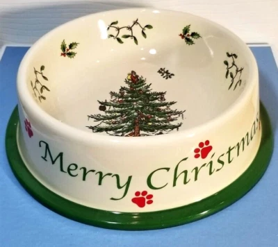 Spode Christmas Tree 2019 Pet Bowl 8.1 Inch # 1700055 New - Image 1 of 4