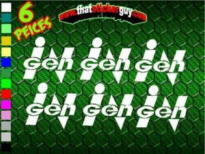 6 piece stickers for Jurassic Park INGEN Corp cosplay gamer mancave console - Picture 1 of 14