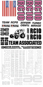 Team Associated Vintage RC10 World's Replacement Boxart Decals - Picture 1 of 1