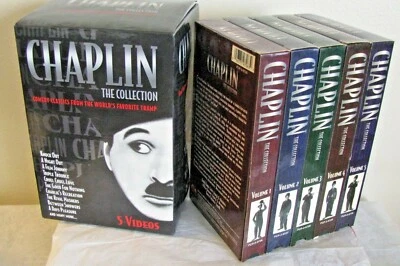 Chaplin The Collection  Box Set: Volumes 1-5 on VHS 2000, 5-Tape Set Comedy  - Image 1 of 4