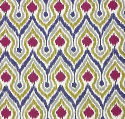 COVINGTON ZARINA ORCHID PURPLE MAGENTA GEOMETRIC TRELLIS FABRIC BY YARD 54"W - Image 1 of 4