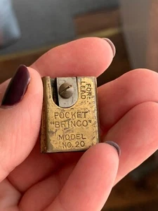 Vintage Pocket Brinco Wood Lead Sharpener Model Nr. 20 Made in England - Picture 1 of 15
