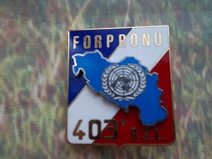 insigne militaire OPEX 403° Bataillon de Soutien Logistique FORPRONU - Picture 1 of 2