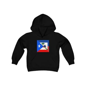 Kids Puerto Rican Haitian Flag Hoodie | Unisex Boricua Haiti - Picture 1 of 3